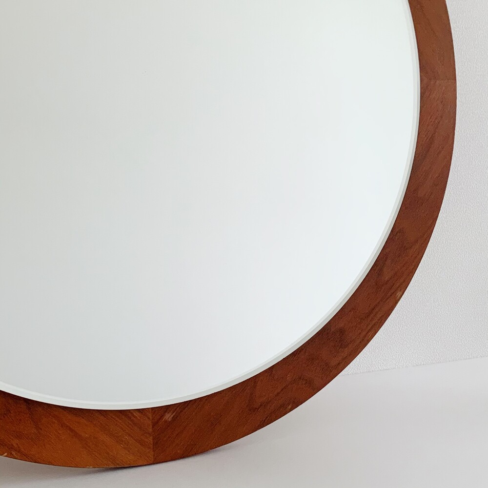 S Danish Teak Wall Mirror