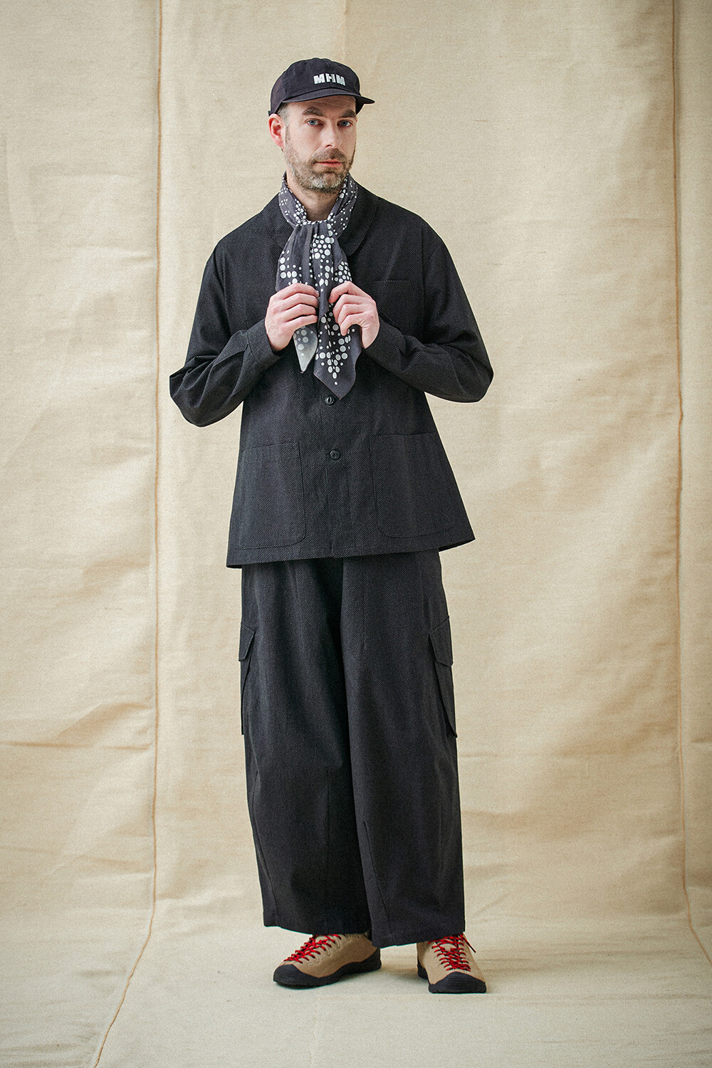 STITCH COTTON BALLOON PANTSBK