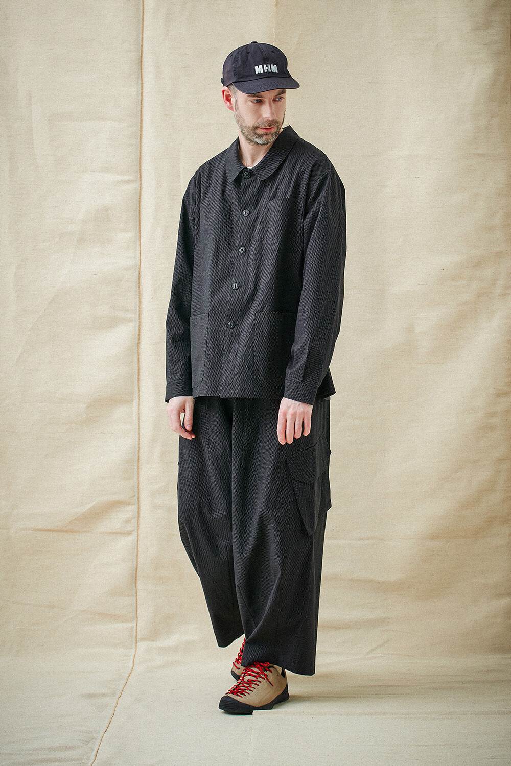 STITCH COTTON BALLOON PANTSBK