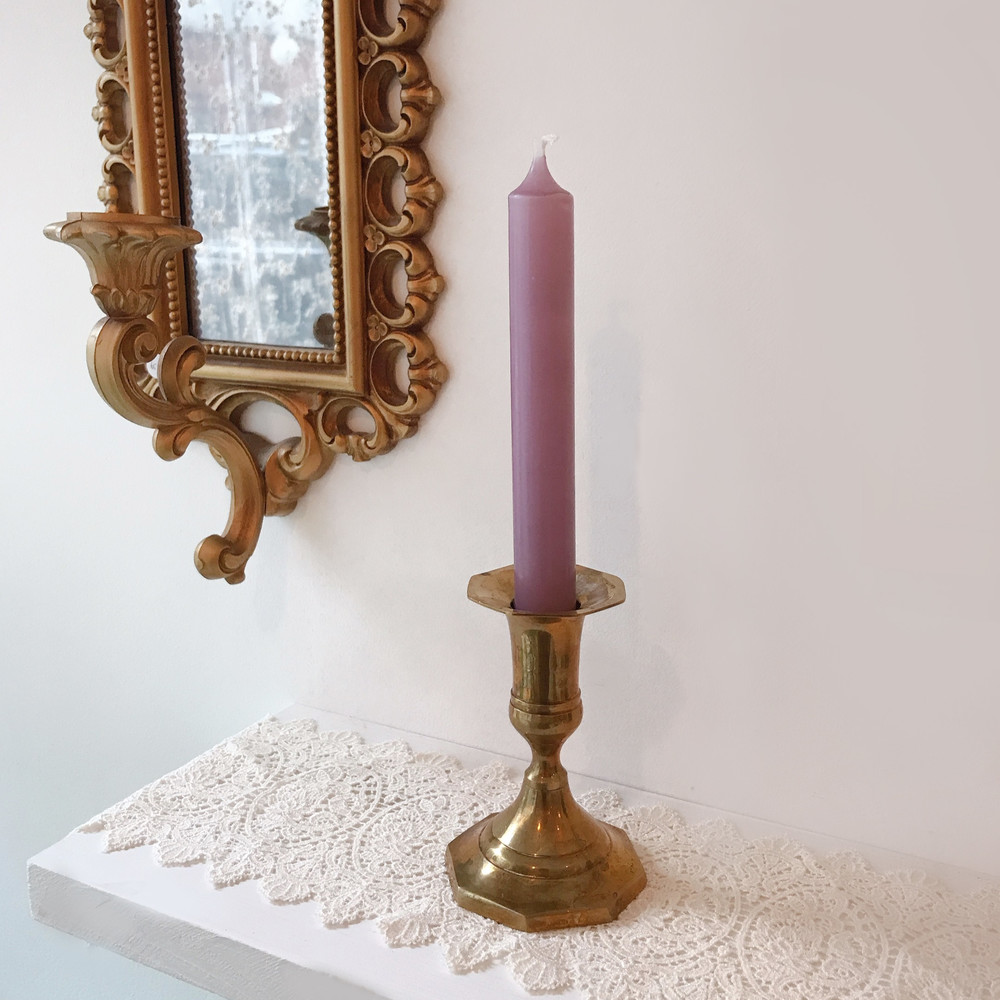 vintage brown glass candle holders