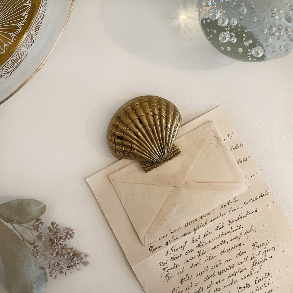 vintage clam shell wall clip