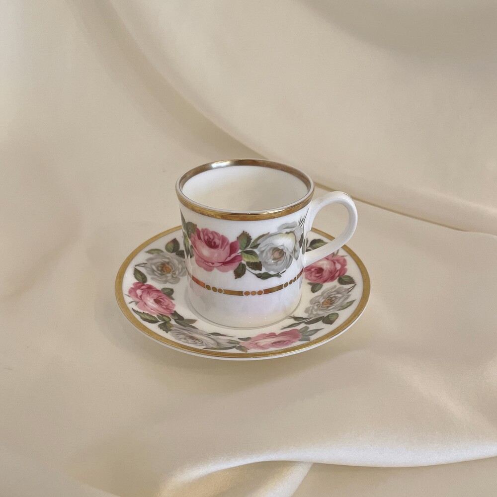 vintage English garden tea cup saucer set