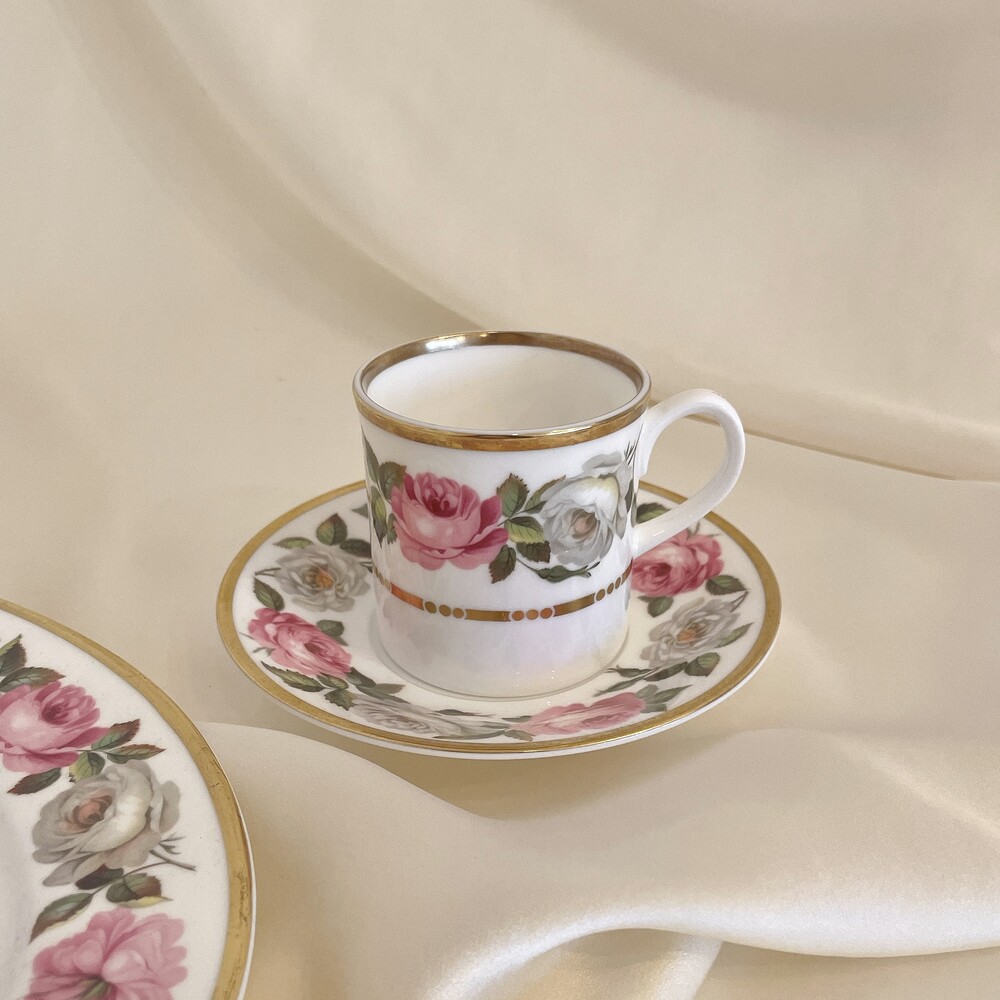 vintage English garden tea cup saucer set