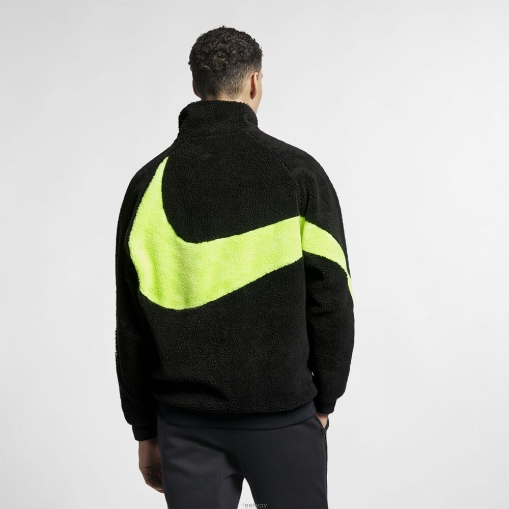 ëì´í¤ VM ë¹ ì¤ì°ì í ì§ ìì¼ ë¸ë ë³¼í¸ Nike VM Big Swoosh Full Zip Jacket Black Volt