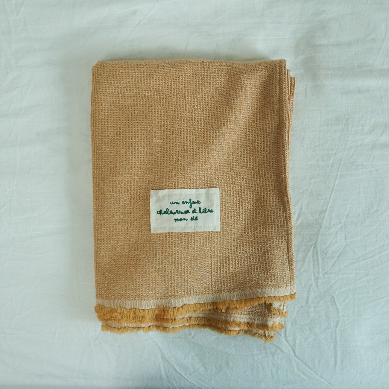 ripple blanket - mustard