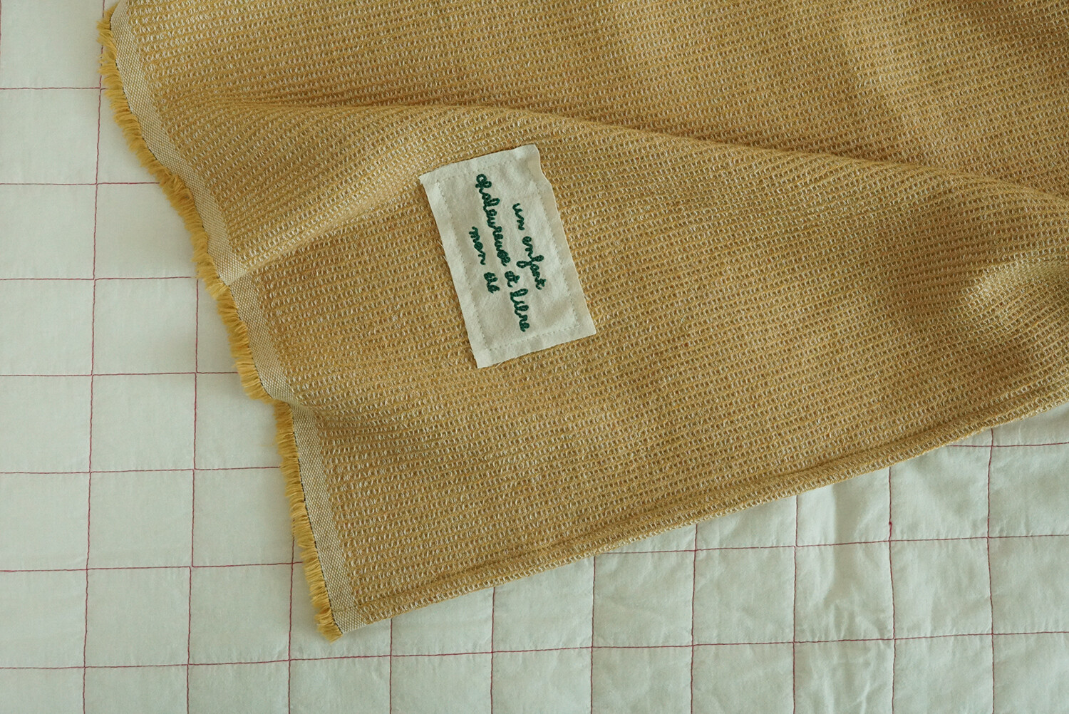 ripple blanket - mustard