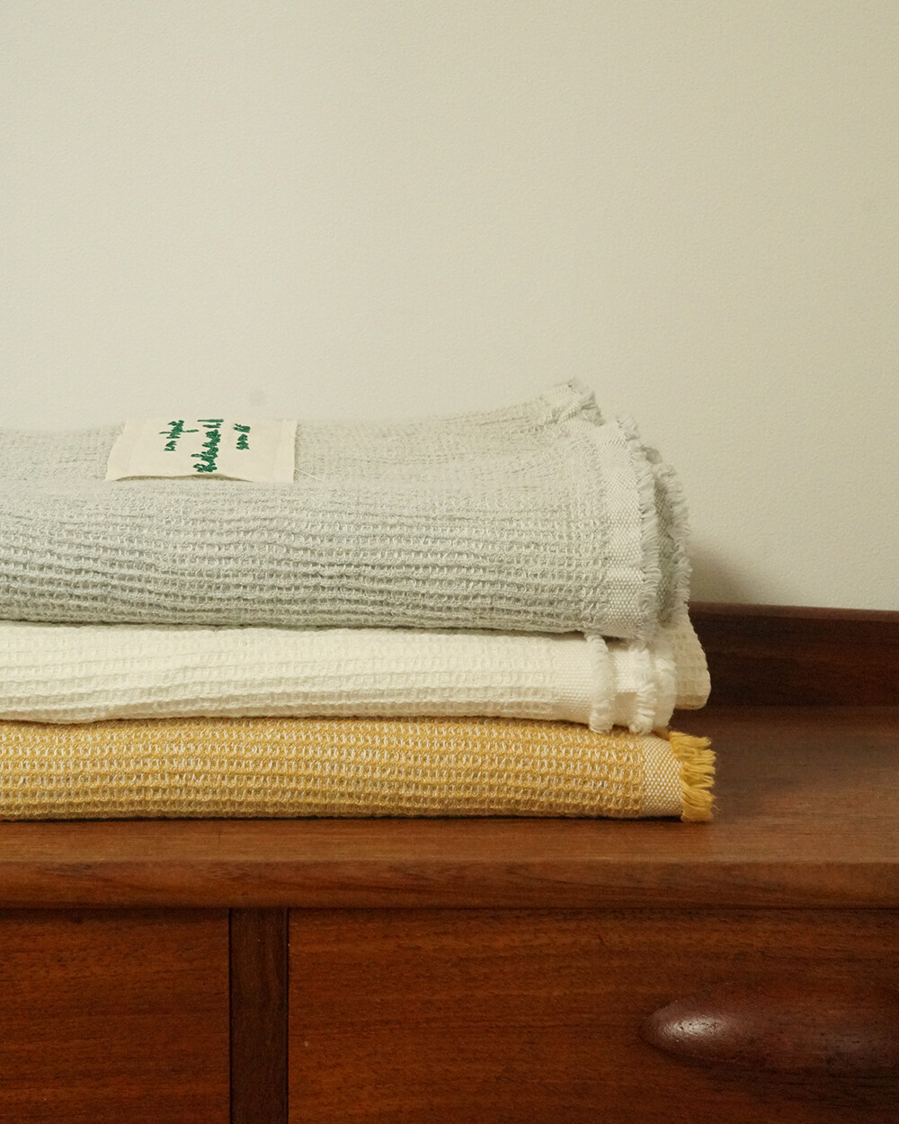 ripple blanket - mustard