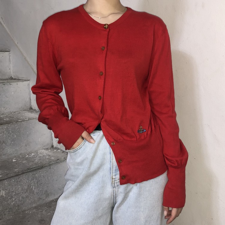 vivienne westwood red cardigan
