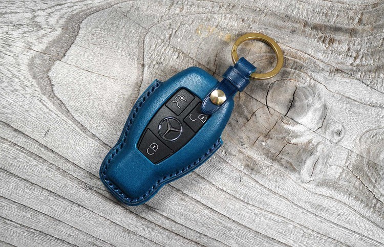 mercedes key case leather