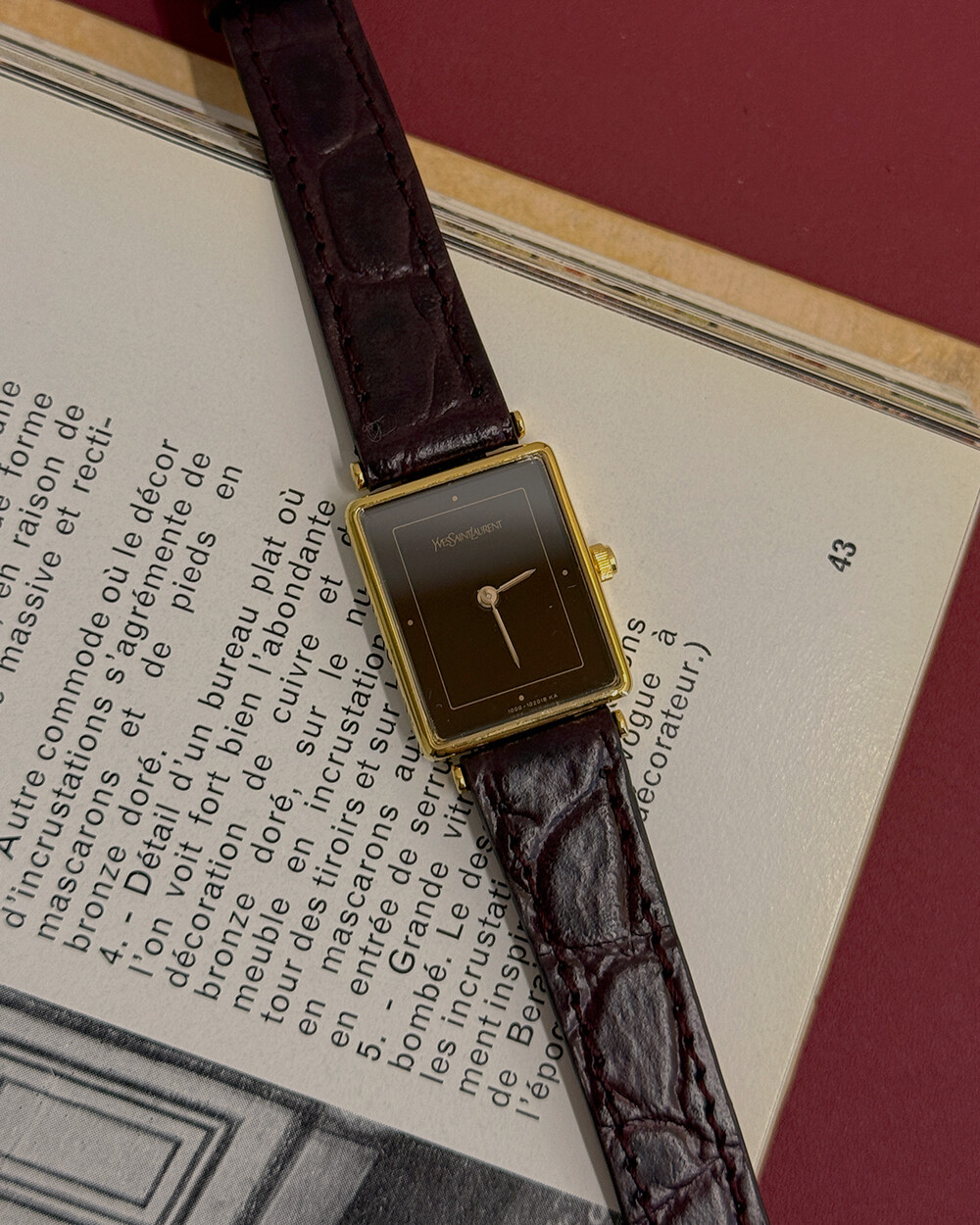 YSL - Square Gold Case Watch