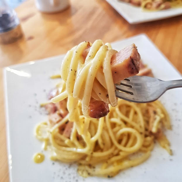 Duciduci Carbonara recipe Chitarra 76