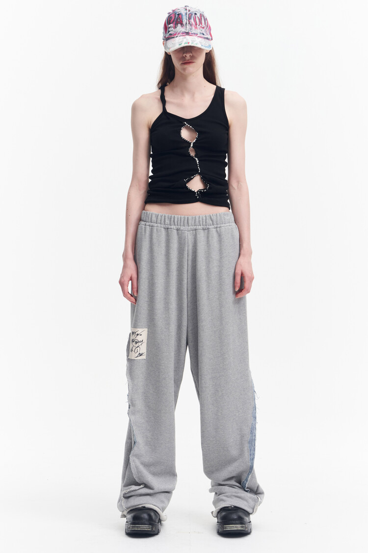 grey oversized sweatpants