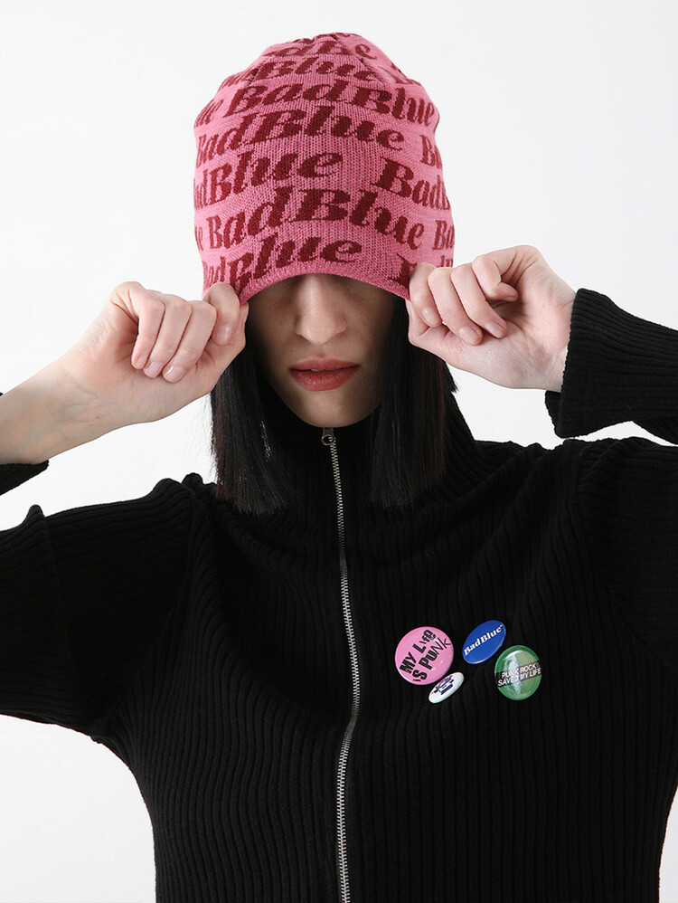 ☆送料・関税込☆Bad Blue★Pattern Beanie★ OFFICIAL-ACID-WRLD-2-TONE-