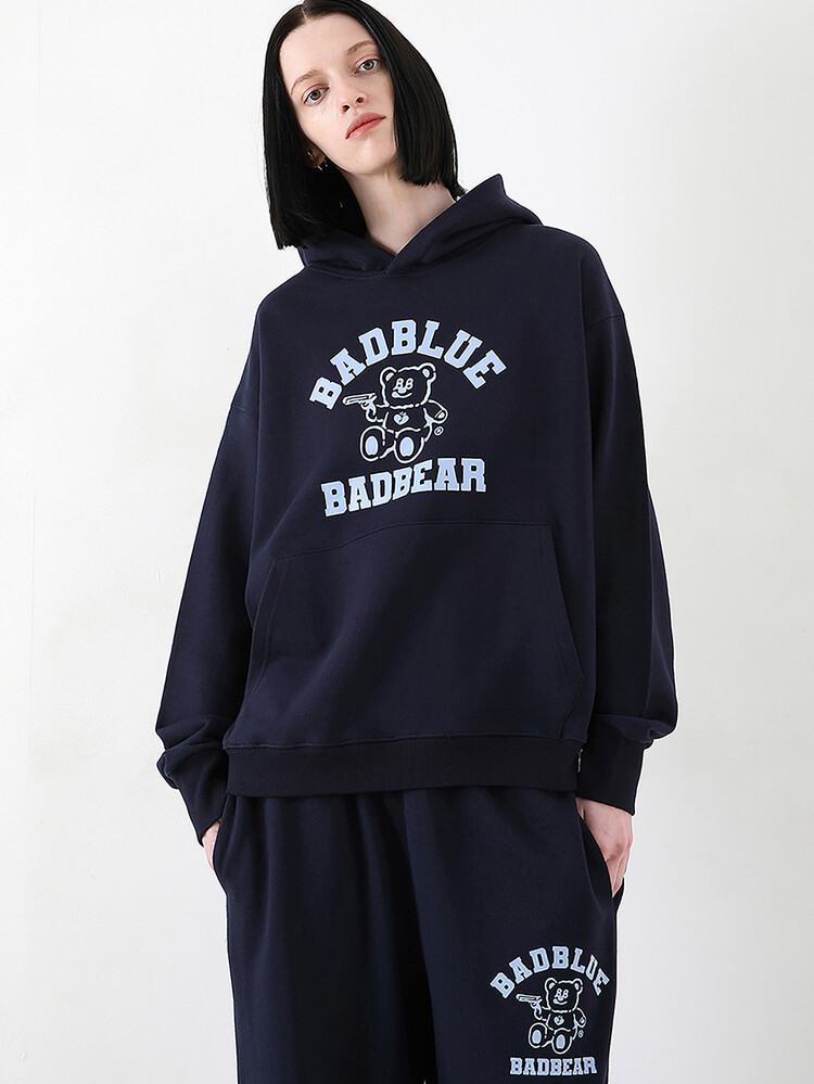 College Hoodie Skyblue Navy