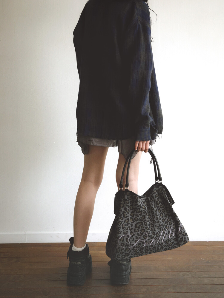 Leopard Dimsum Bag Charcoal