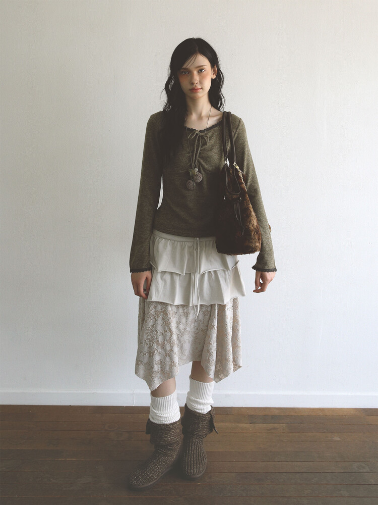 バッグ Bad Blue Eco Fur Pillow Bag (Brown) Eco Fur Dimsum Bag Brown