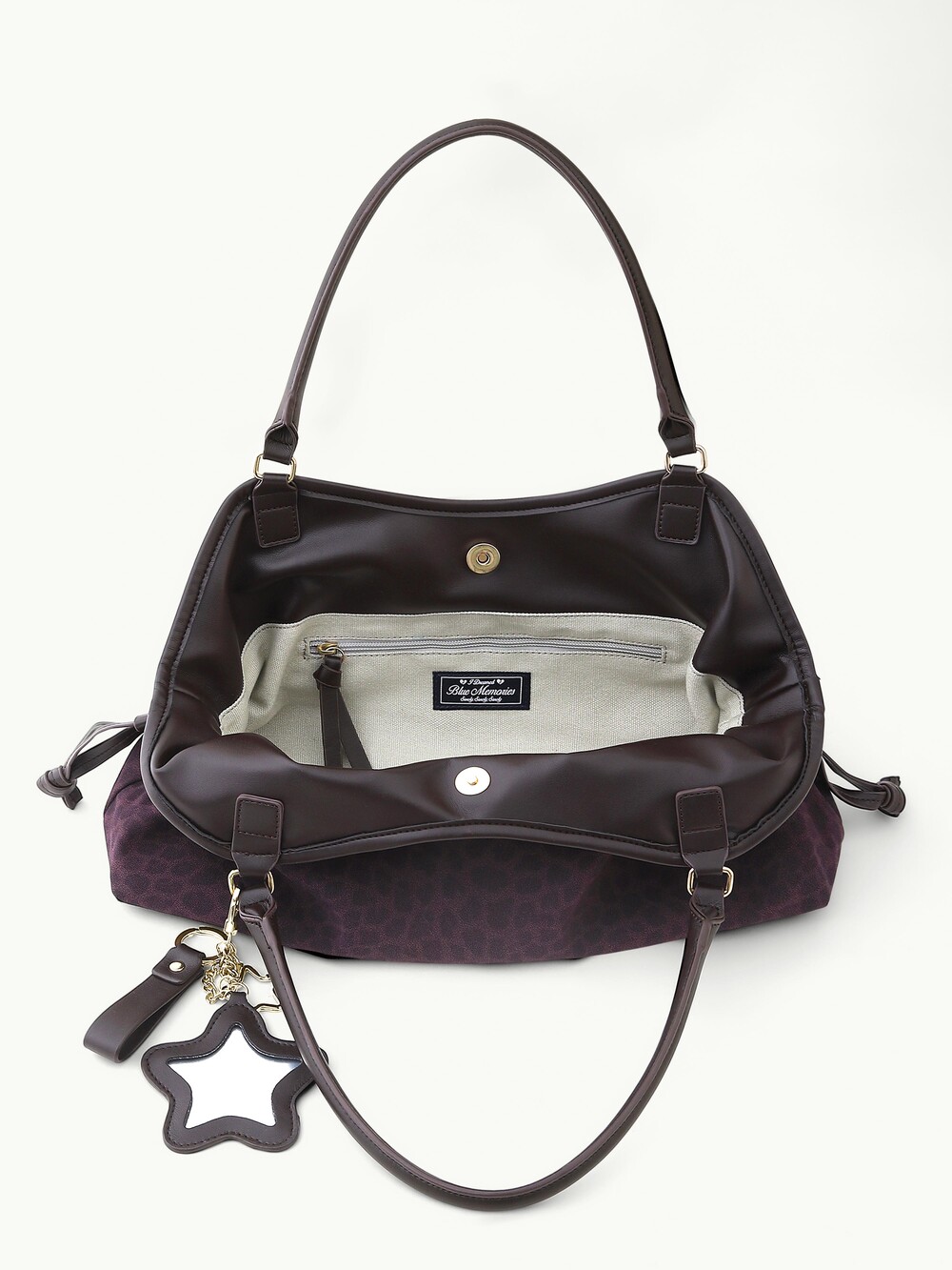 Mini Washed Leopard Dimsum Bag Purple