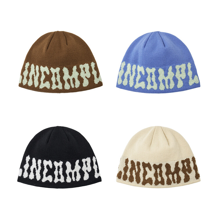 PomPom Logo Jacquard Beanie (4 Colors)
