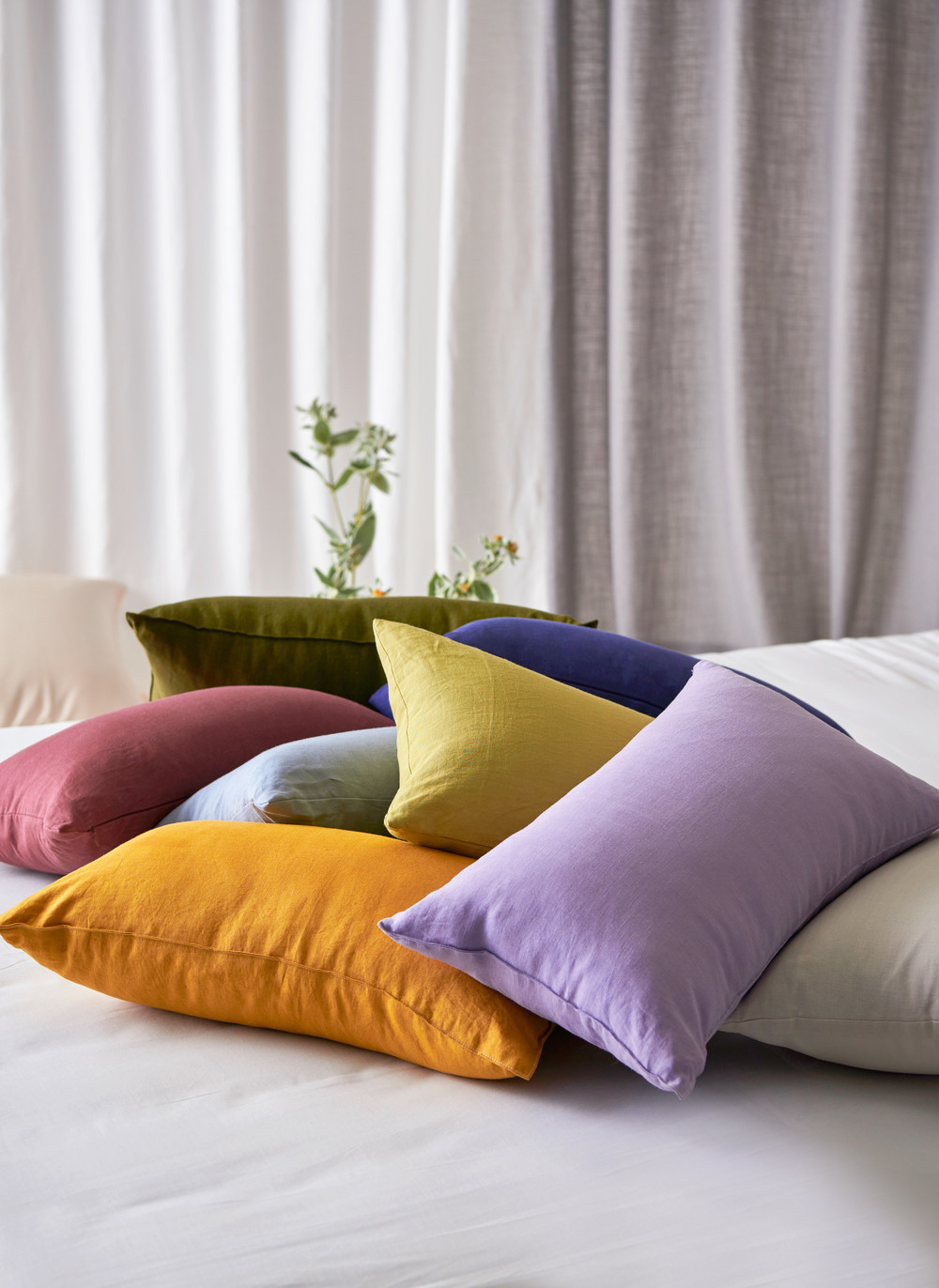 Linen cushion_Air blue