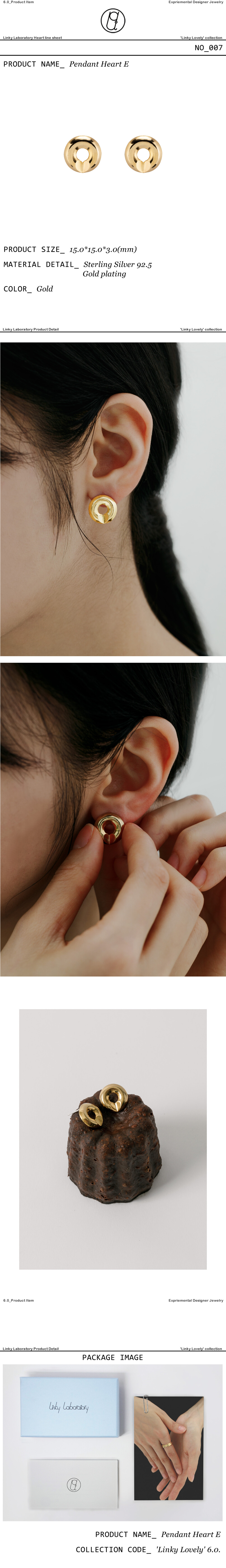 Pendant heart e gold 