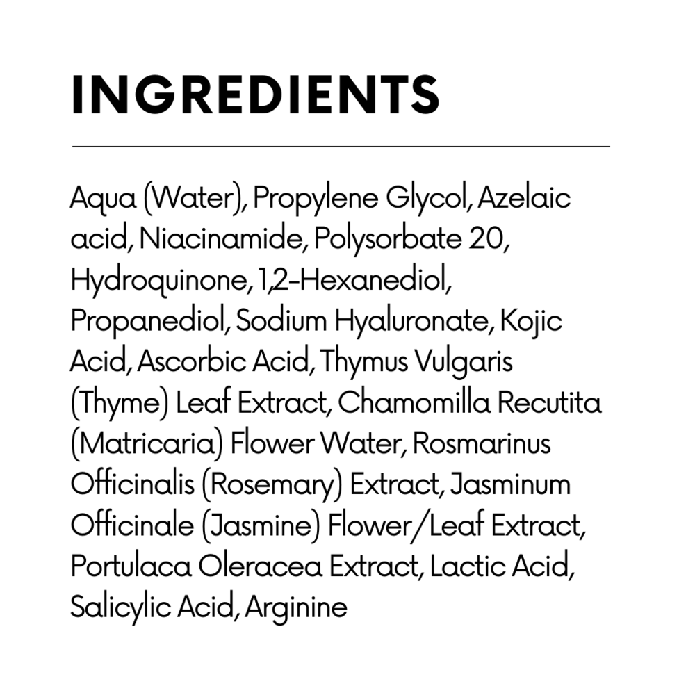 Hydroquinone 2 Face Melasma Treatment Fade Serum Azelaic Salicylic Kojic Acid eBay