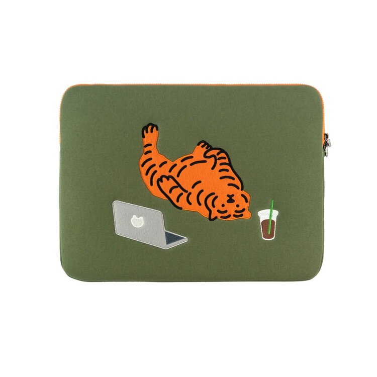 【MUZIK TIGER】Laptop/Tablet Pouch★Doughnut Tiger [17inch] MUZIK TIGER Doughnut Tiger Laptop Tablet Pouch Sleeve