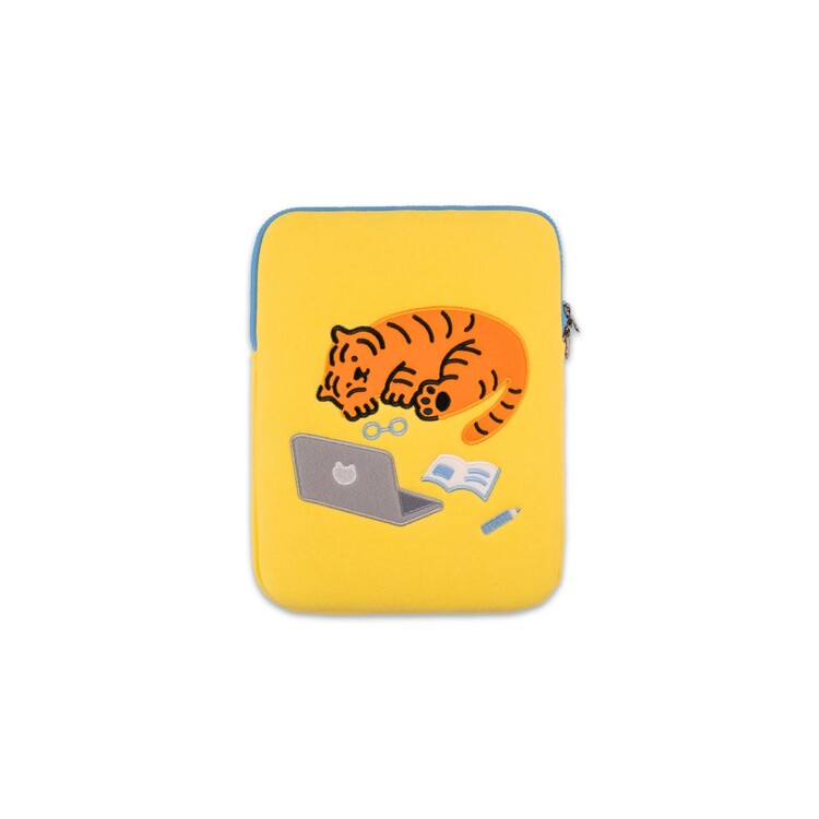 【MUZIK TIGER】Laptop/Tablet Pouch★Stay home [9.7-11inch] SLEEPY TIGER LAPTOP/TABLET POUCH