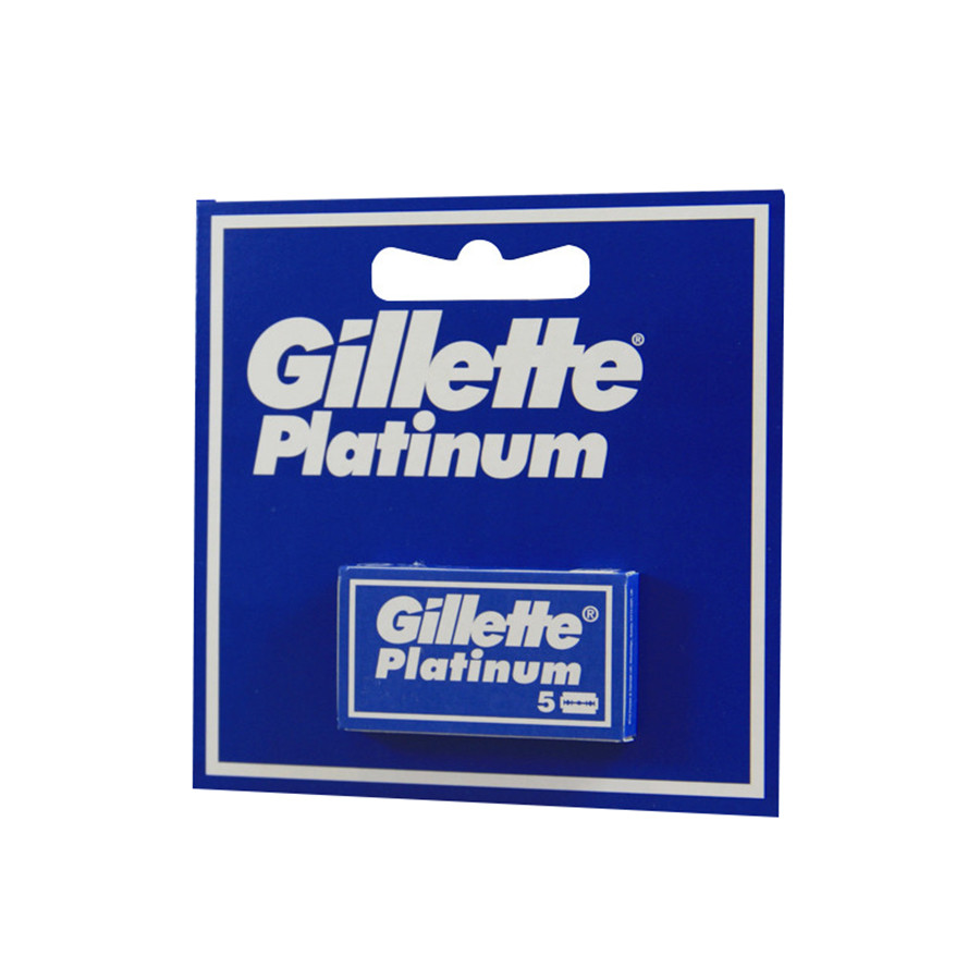 Gillette Platinum Light Blue DE Blade 20 Pack