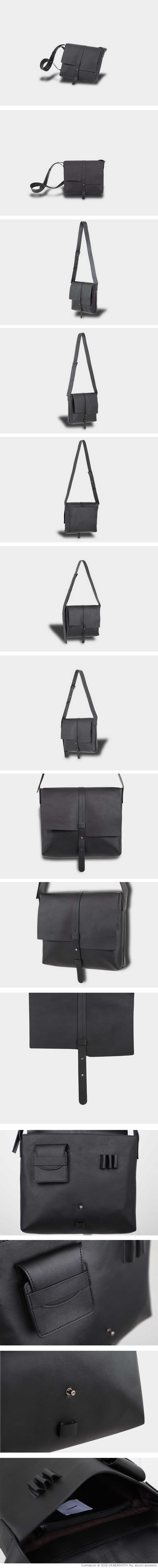 Square leather bag