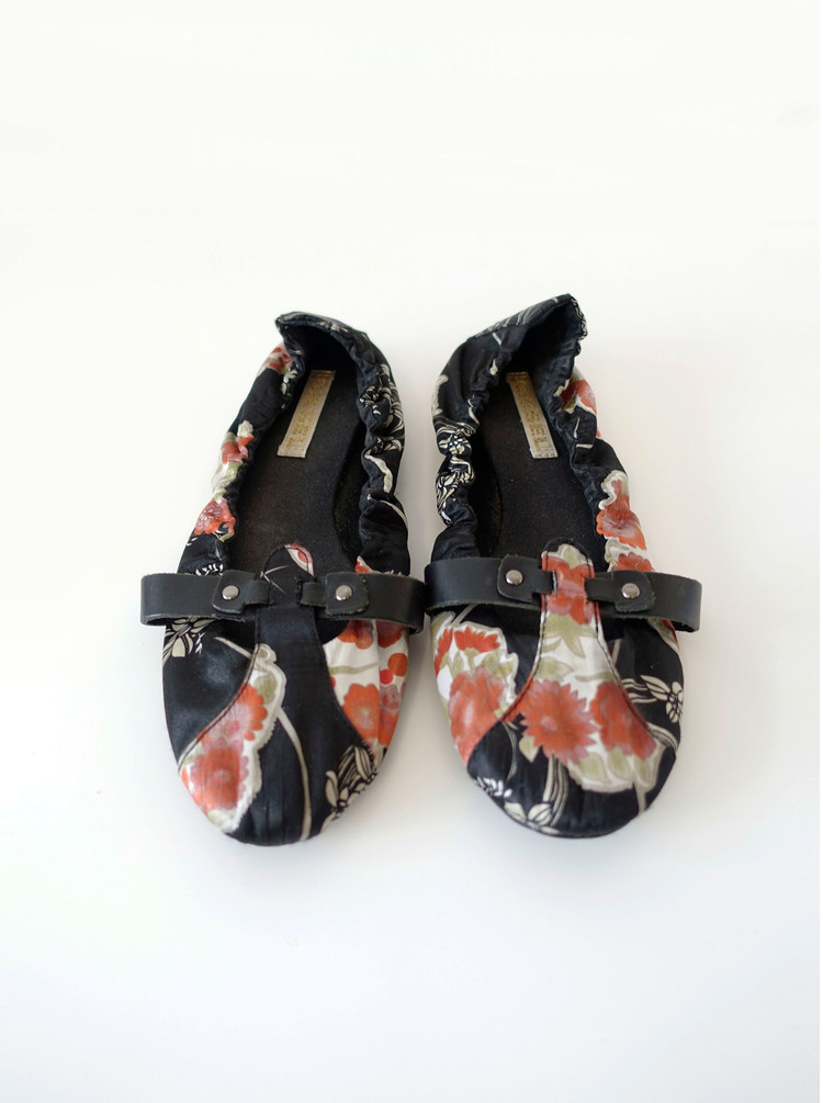vintage] diesel floral flat shoes