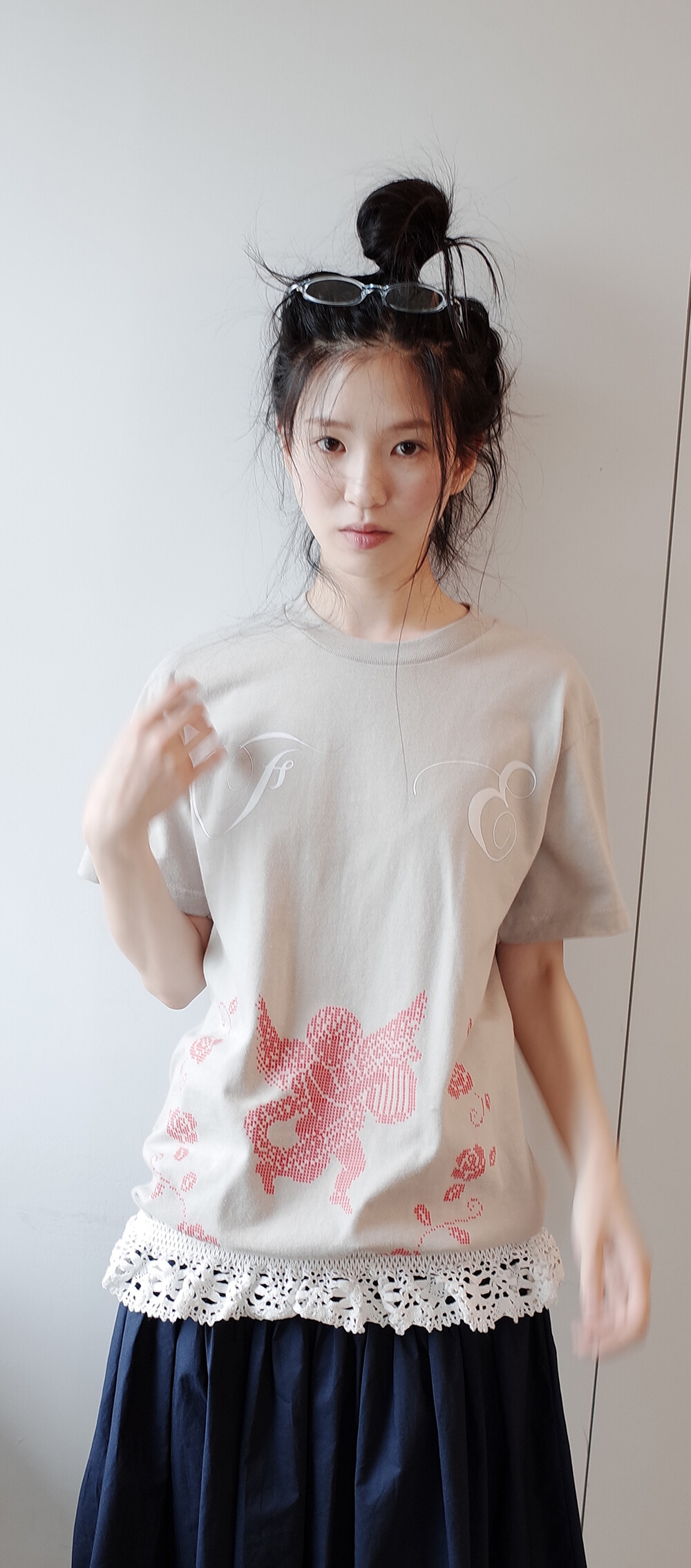 ★fa.er.ie★little strawberry lace top (mint)★韓国送料込 페어리 FA.ER.IE 14차☆[F.E.E.S] little strawberry lace top