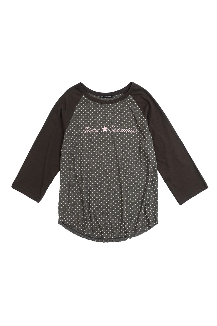 【fa.er.ie】dot raglan sleeve top 7차☆[F.E.E.S] dot raglan sleeve top (blue)
