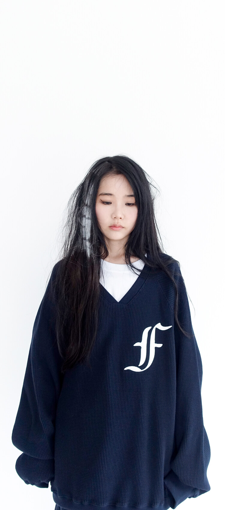 22차☆[F.E.E.S] waffle boxy MTM (navy)