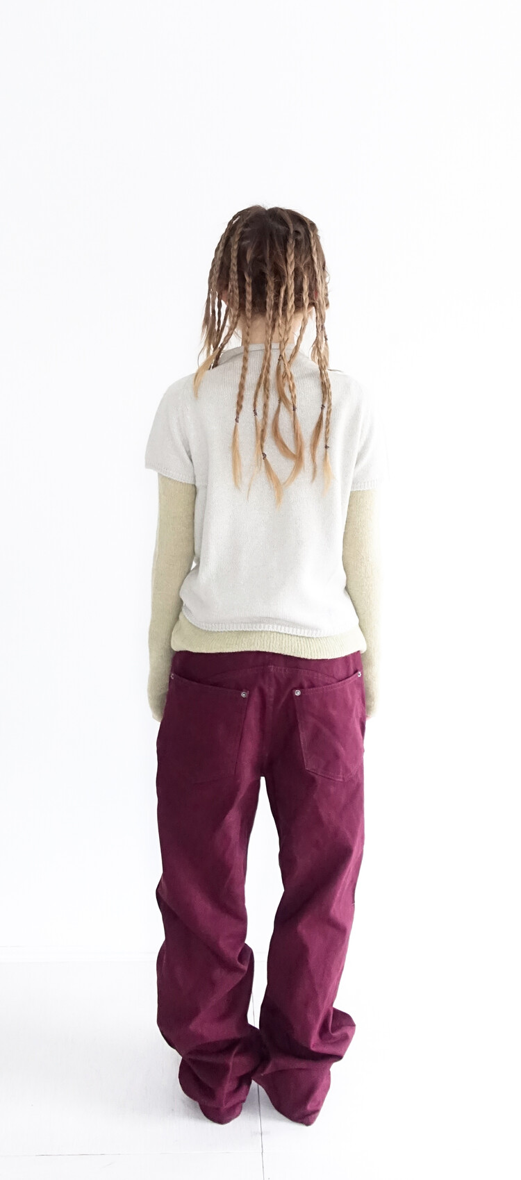back line cotton pants