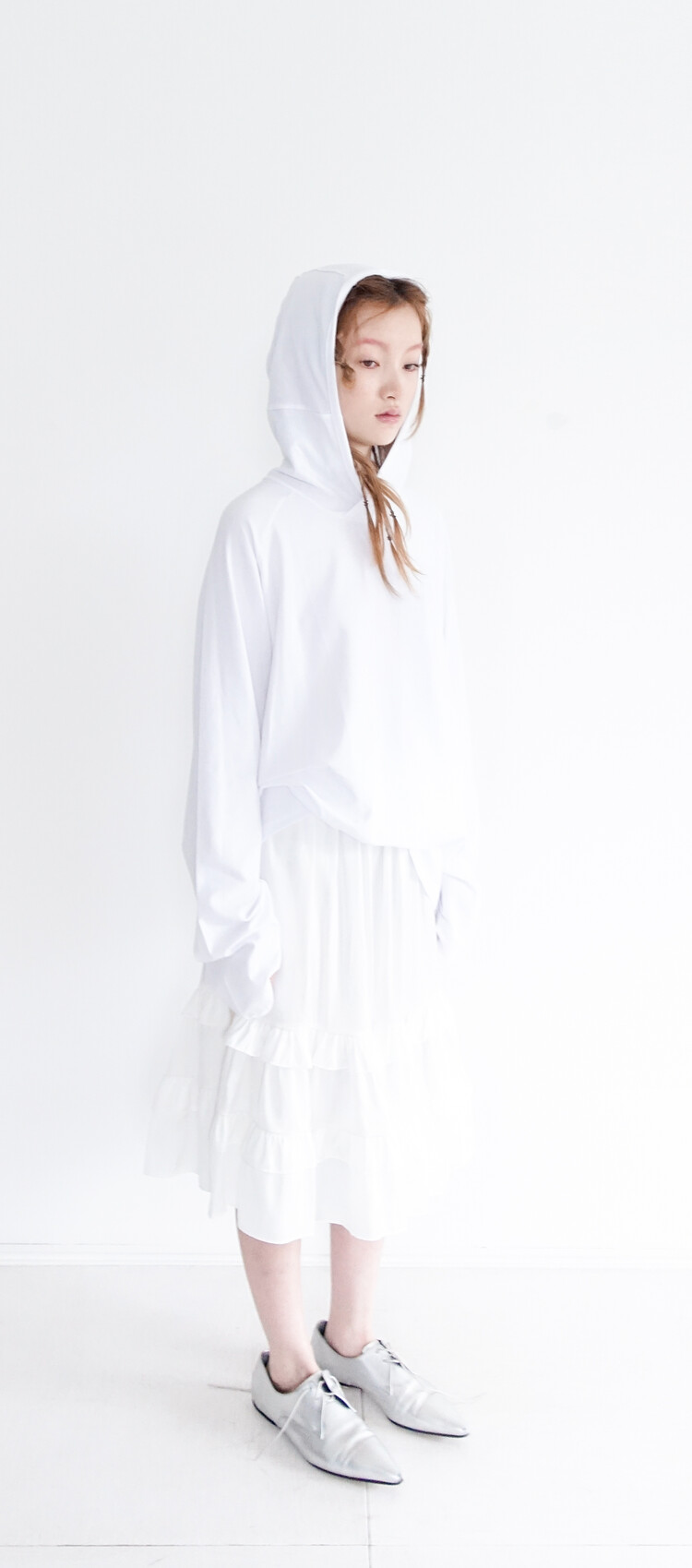 silky frill flare skirt