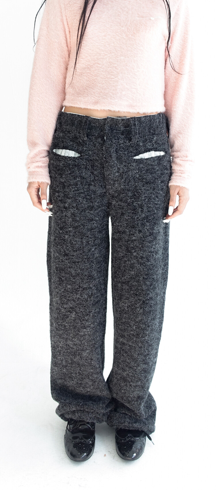 ★fa.er.ie★fluffy easy jogger pants (grey)正規品/韓国送料込 2차☆[fa.er.ie] fluffy easy jogger pants (black)
