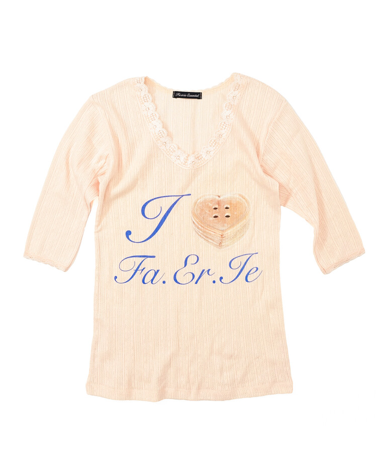 ★fa.er.ie★fa.er.ie lace T-shirt (pink)★正規品/韓国送料込 8차☆[F.E.E.S] I ❦ fa.er.ie lace T-shirt (pink)