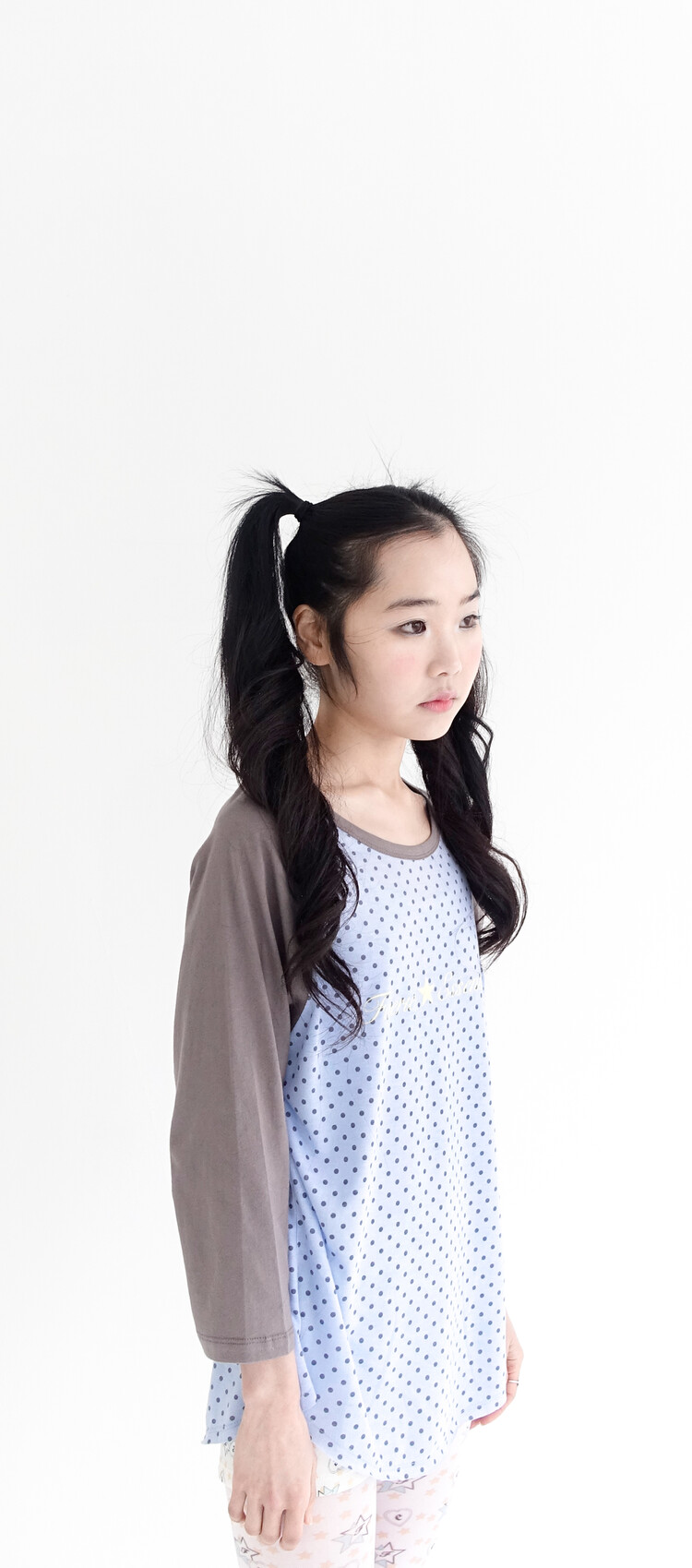 【fa.er.ie】dot raglan sleeve top 6차☆[F.E.E.S] dot raglan sleeve top (pink)