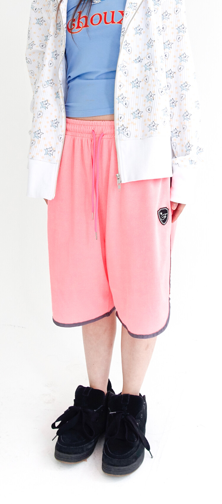 ★fa.er.ie★shining sporty boxer pants(neon pink)韓国送料込 3차☆[F.E.E.S] shining sporty boxer pants (neon pink)