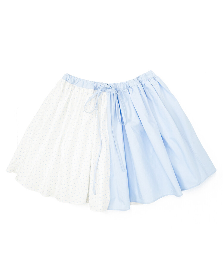 【fa.er.ie】half pattern cotton skirt 3차☆[F.E.E.S] half pattern cotton skirt (blue)