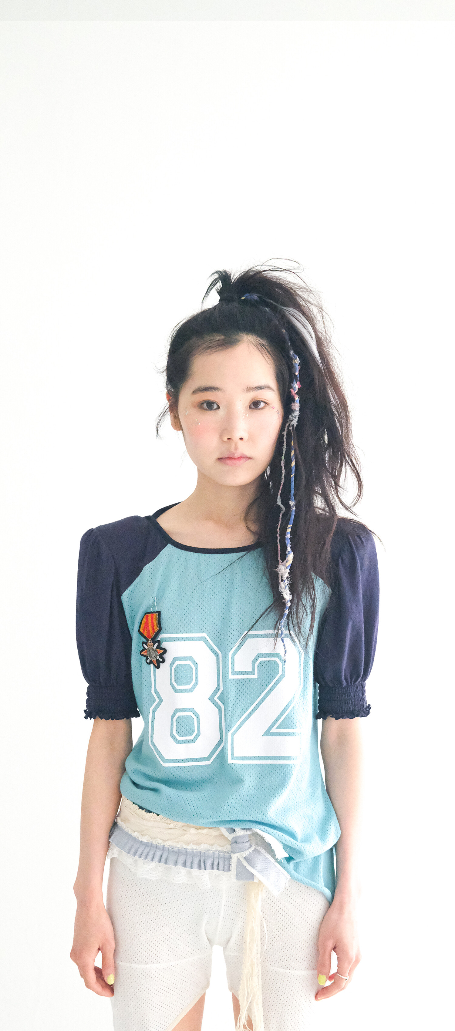 【fa.er.ie】pad shoulder raglan half top 3차☆[fa.er.ie] pad shoulder raglan half top (turquoise)