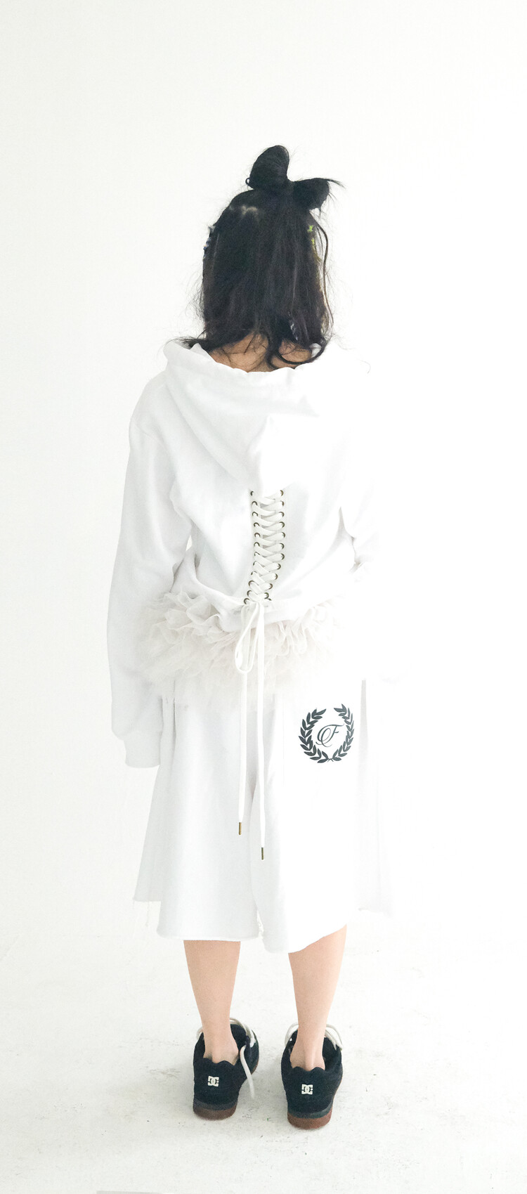 【fa.er.ie】 eyelet corset bermuda pants ♥2color fa.er.ie] eyelet corset bermuda pants (ivory)