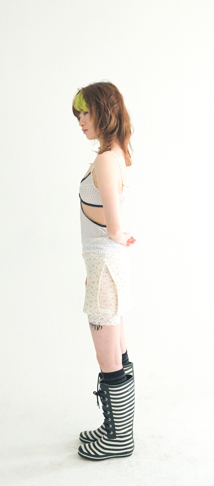 ★fa.er.ie★flower jacquard skirt pants (cream)★韓国送料込 fa.er.ie] flower jacquard skirt pants (cream)