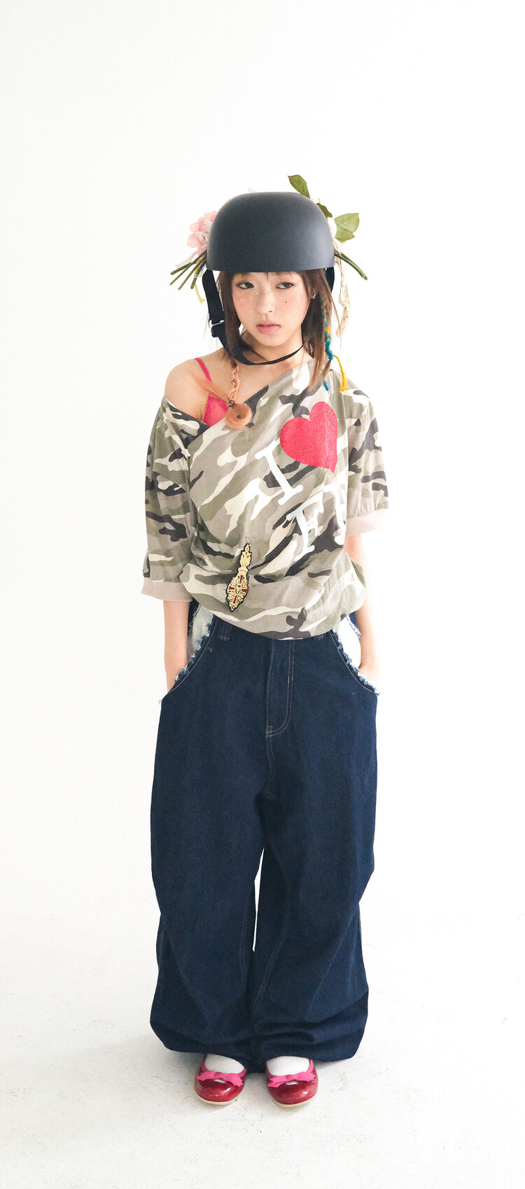 fa.er.ie] cut-off denim maxi pants (blue)