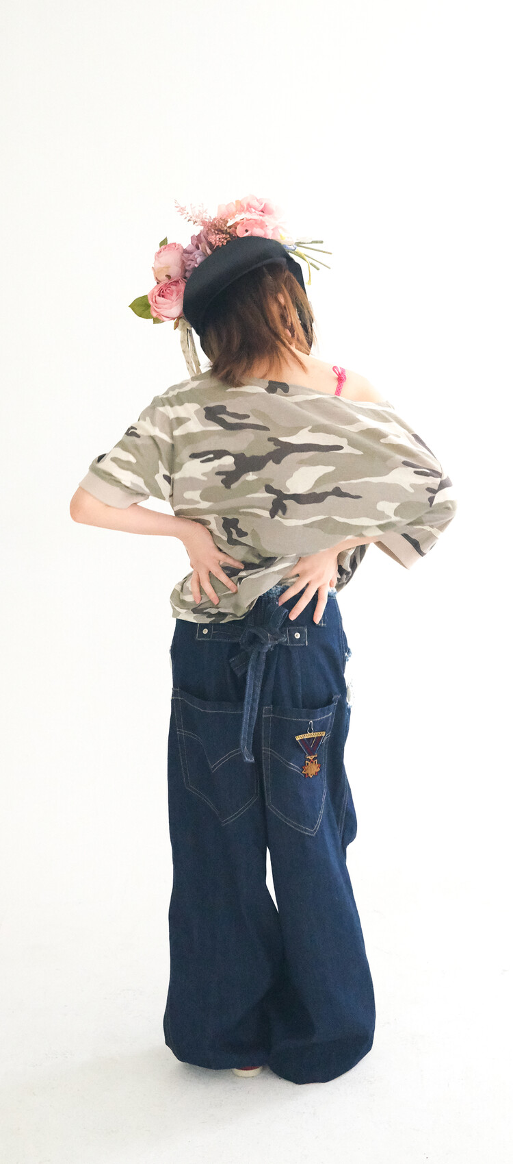 fa.er.ie] cut-off denim maxi pants (blue)