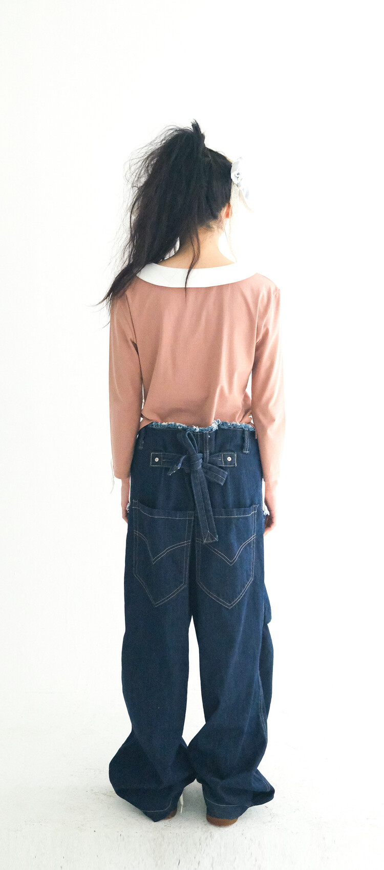 【fa.er.ie】cut-off denim maxi pants fa.er.ie] cut-off denim maxi pants (blue)