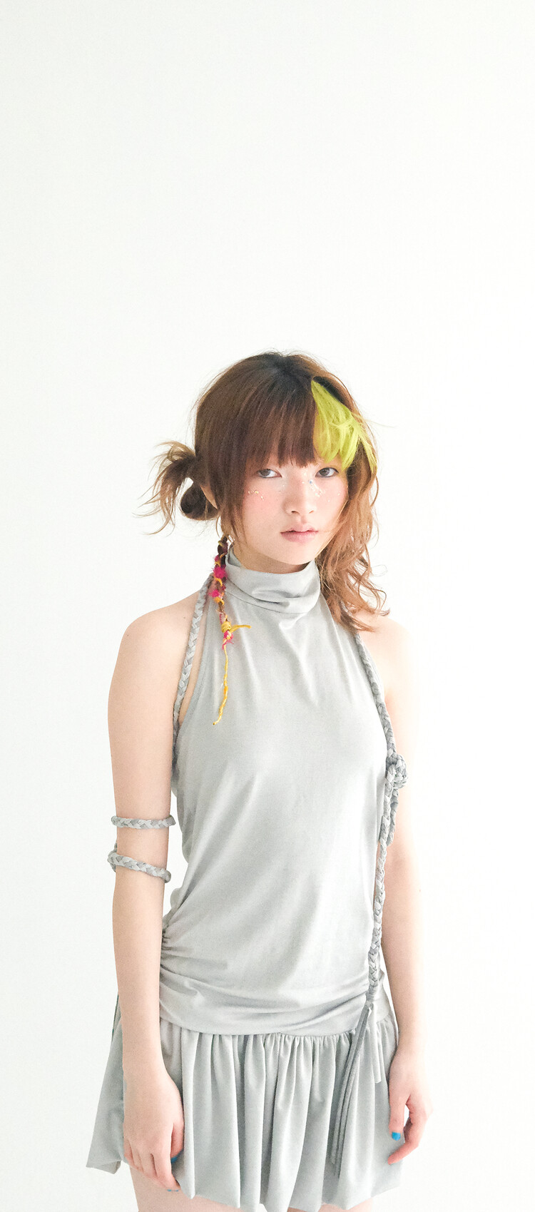 【fa.er.ie】halter neck jersey shirring dress ♥2color 2차☆[fa.er.ie] halter neck jersey shirring dress (light grey)