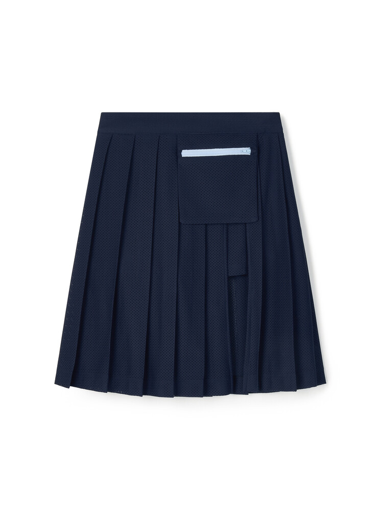 ★fa.er.ie★mesh pocket pleats skirt pants(navy)★韓国送料込 fa.er.ie] mesh pocket pleats skirt pants (navy)