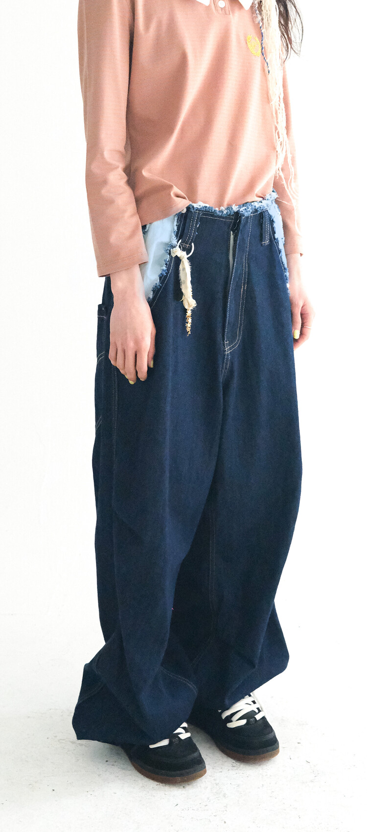【fa.er.ie】cut-off denim maxi pants 2차☆[fa.er.ie] cut-off denim maxi pants (blue)