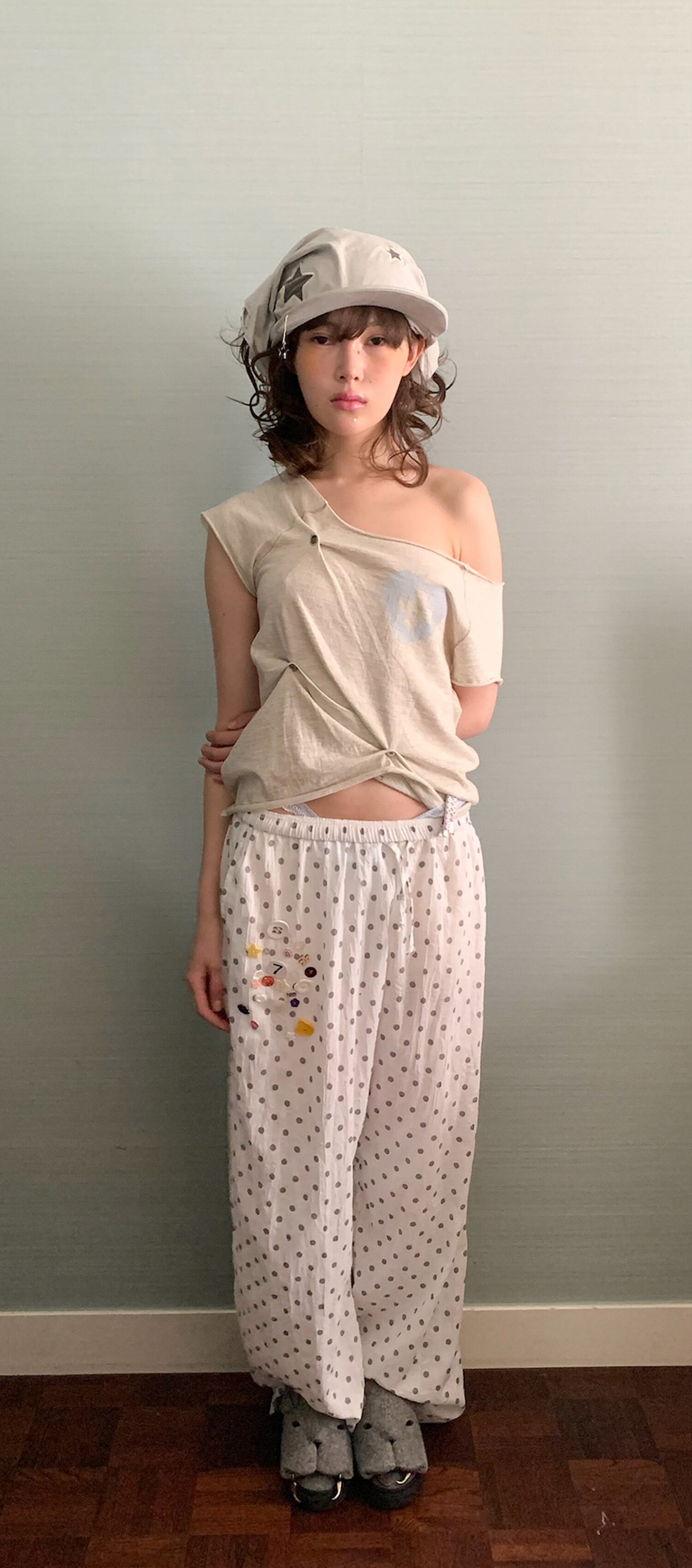 【fa.er.ie】button pop lounge pants F.E.E.S] button pop lounge pants (dot)